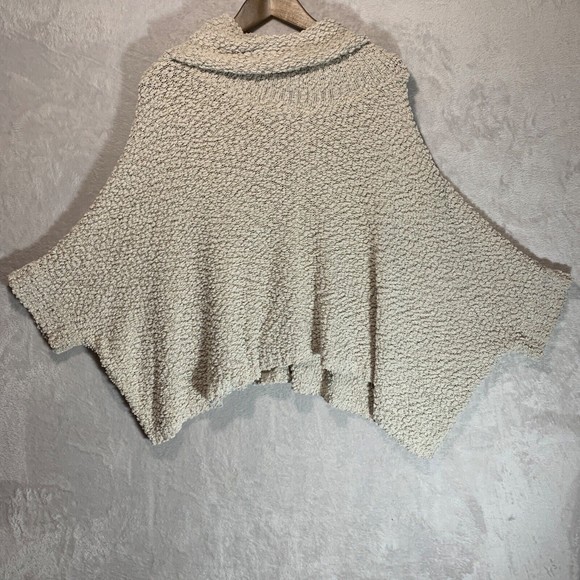 Hippie Rose Cowl Neck Poncho Shrug Top Sweater Womens Juniors M Dolman Sleeve